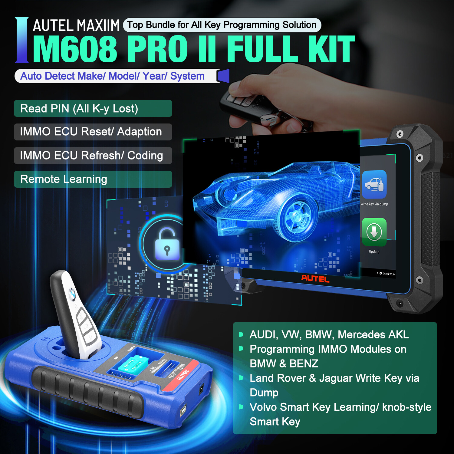 Autel MaxiIM IM608 Ⅱ IM608S Ⅱ IM608 Ⅱ 10.1-inch touchscreen tablet Android 10