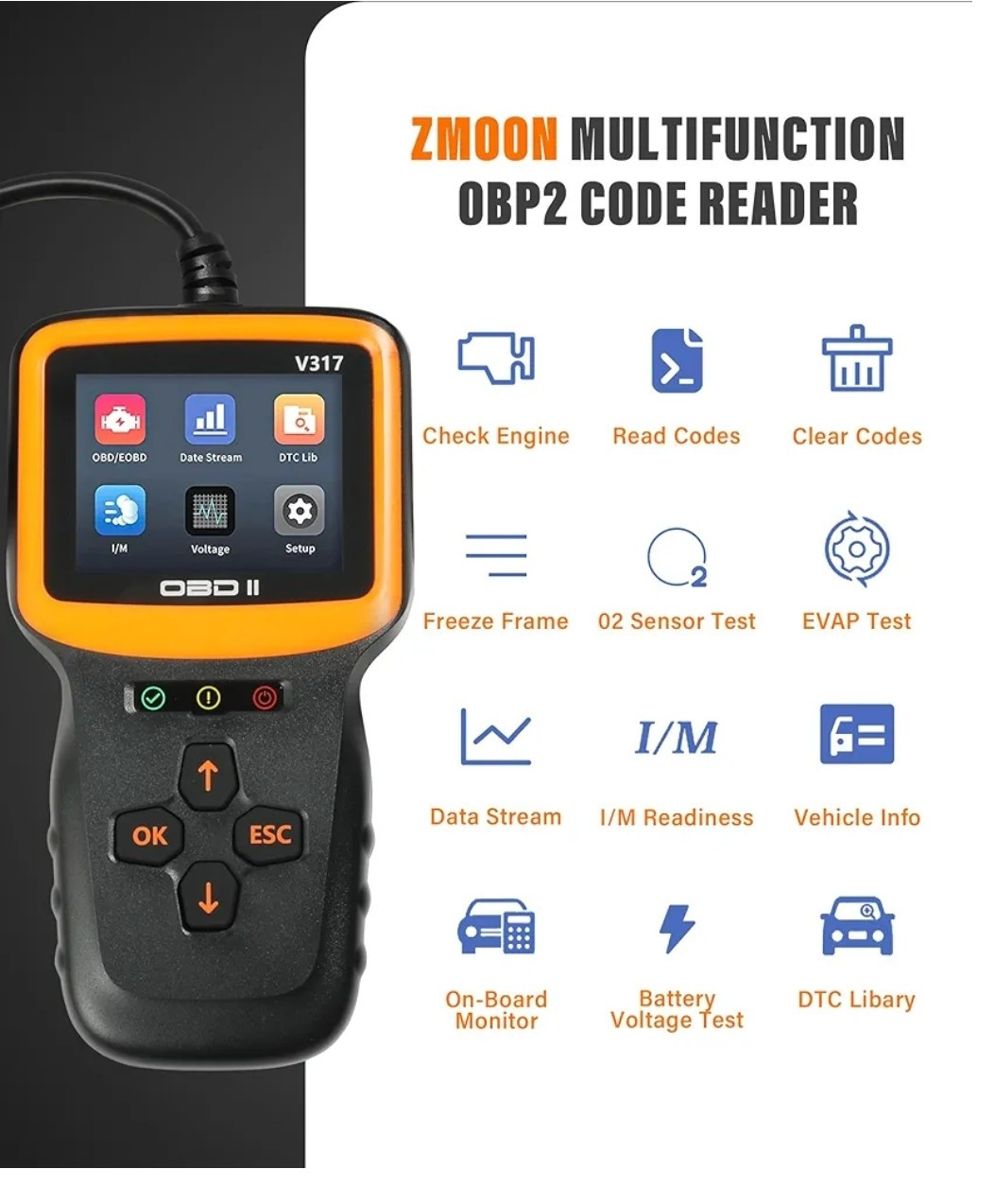 2023 version v317 obd2 scanner automotive professional tool diagnostic Vehicle