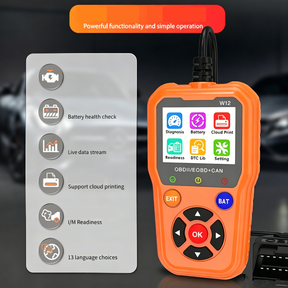 OBD Car Scanner Diagnostic Tool Professional Code Reader with Live Data Stream