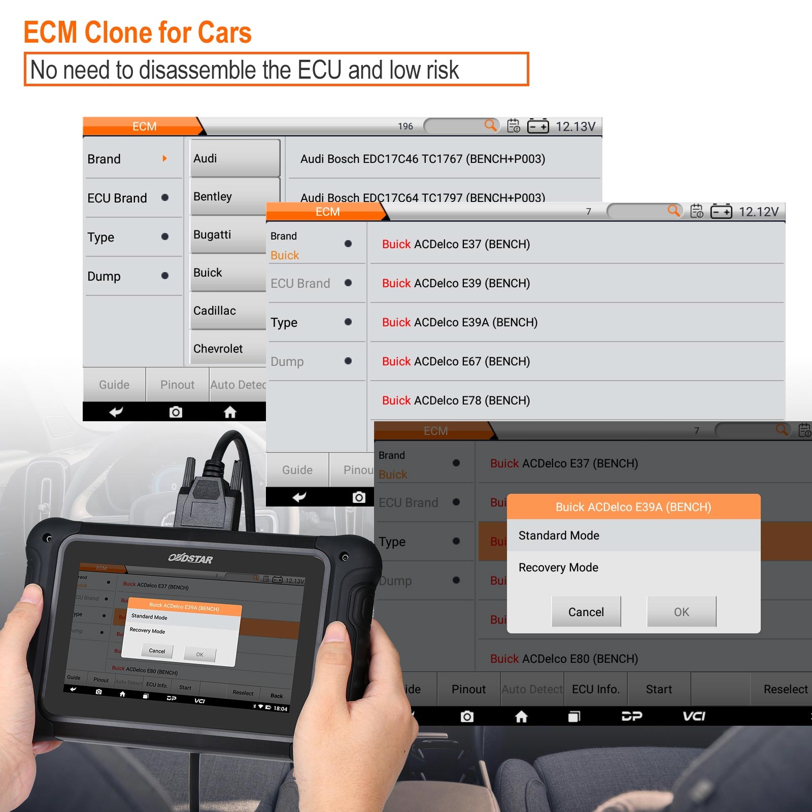 OBDSTAR DC706 E-CU Tool Full Version with P003+ Kit and MP001 Set for Vehicle