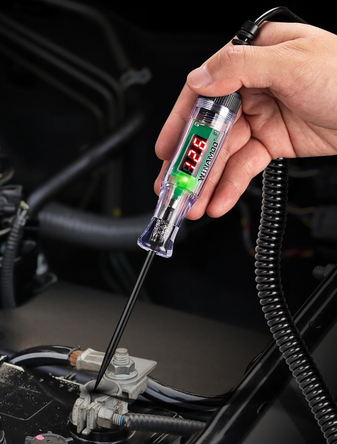 Automotive Test Light with 3-48V LED Digital Voltage Display, Auto Circuit Test