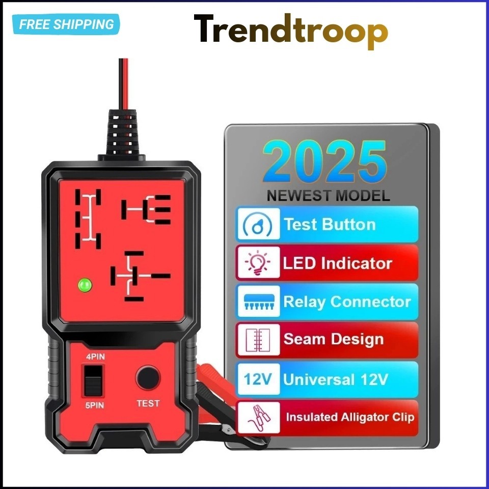 12V Car Battery Checker LED Indicator Light Automotive Relay Tester Tool