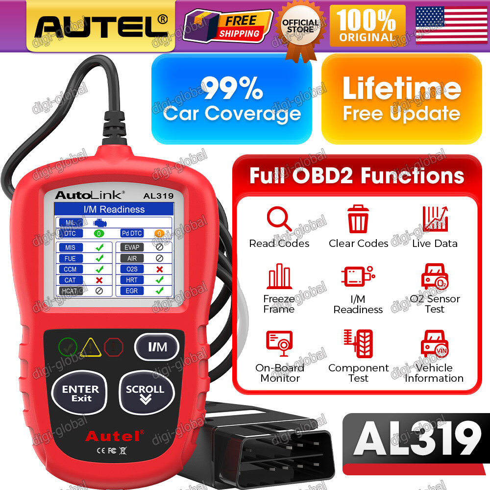Autel Autolink AL319 OBD2 CAN OBDII Auto Car Code Reader Diagnostic Scanner Tool