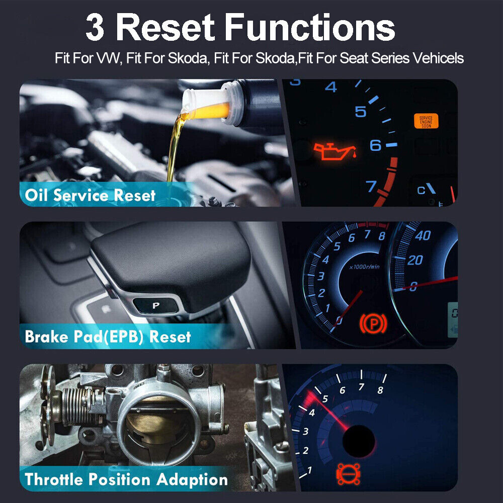 OBD2 Car All Systems Diagnostic Scanner Tool Car EPB OIL TPS Reset Code Reader