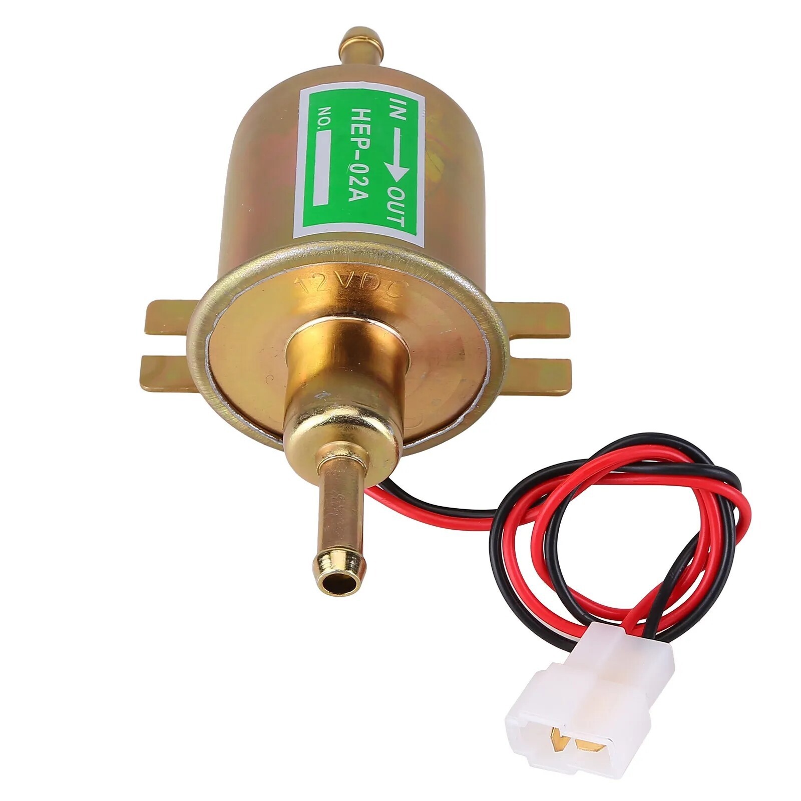 Electric Fuel Pump Inline Low Pressure 12V HEP-02A Universal 4-7 PSI Gas Diesel
