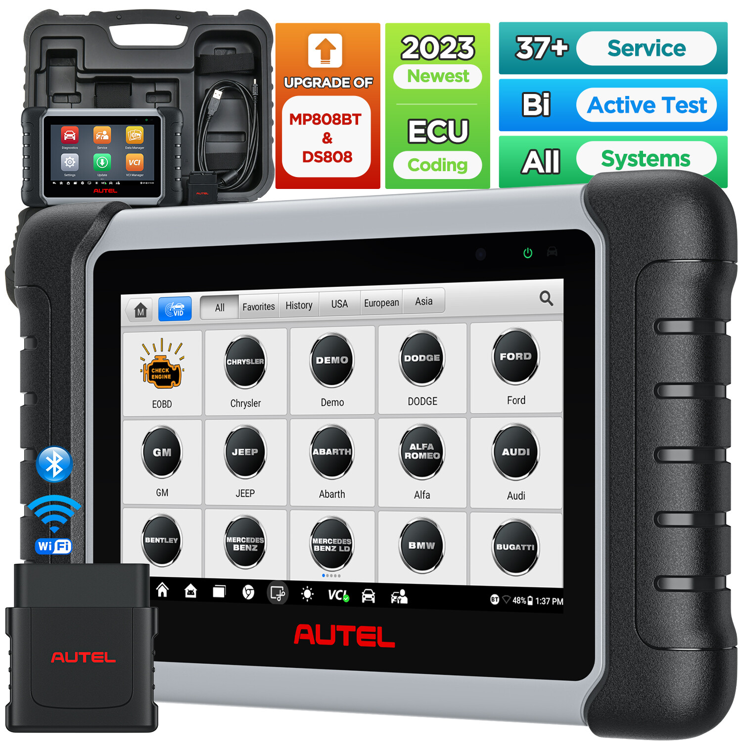 Autel Scanner MaxiPRO MP808BT Pro Automotive Diagnostic Tool Android 11.0 2024