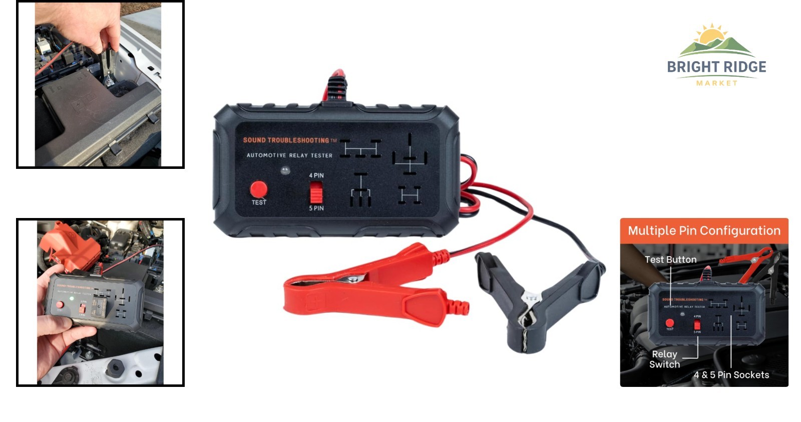 Automotive Relay Tester for 4 & 5 Pin Relays, Ideal DIY Car Diagnostic Tool