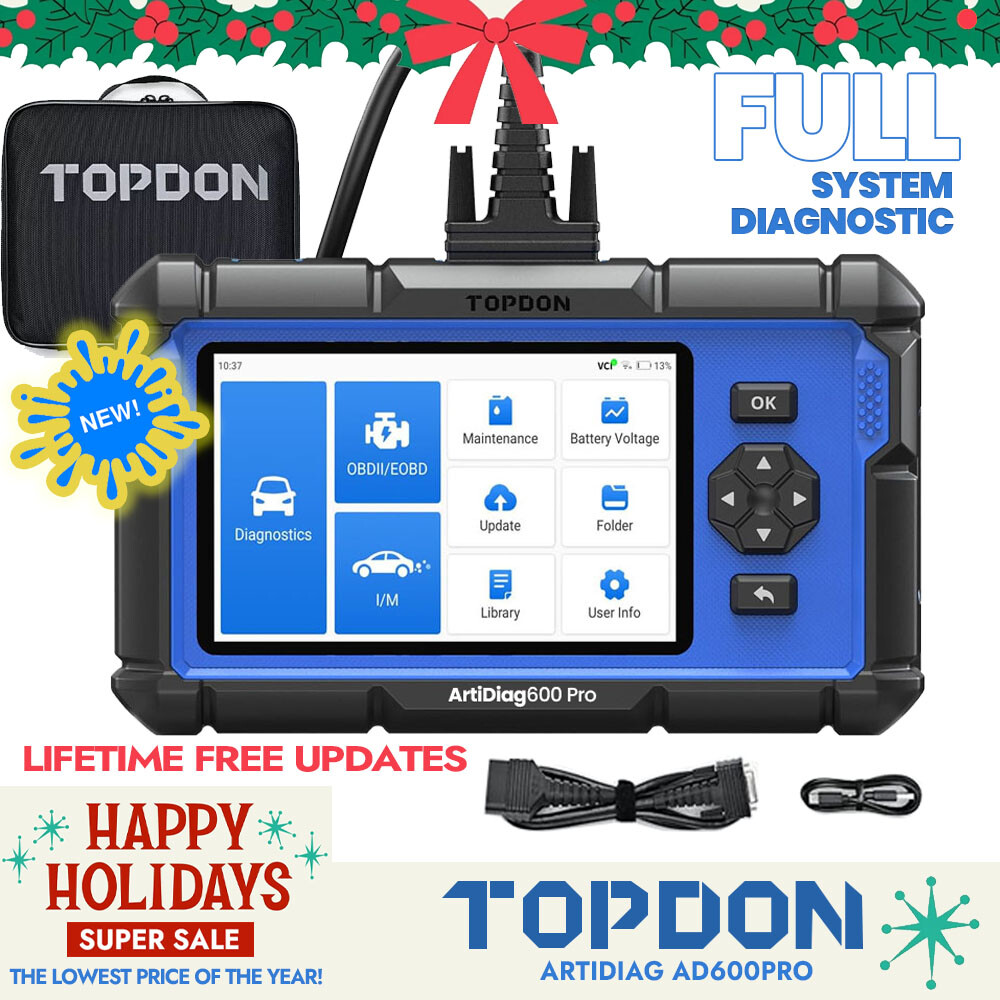 2025NEW! TOPDON AD600S+ PRO All System Scanner OBD Engine AT etc Diagnostic Tool