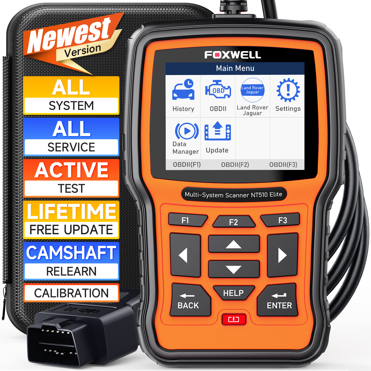 Foxwell NT510 For Landrover Jaguar Bidirectional Car OBD2 Scanner Diagnostic ABS