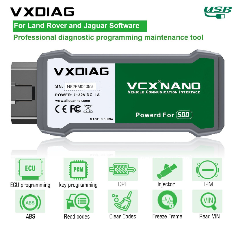 New VXDIAG VCX NANO for Land Rover and Jaguar Software V160 WIFI/USB Version