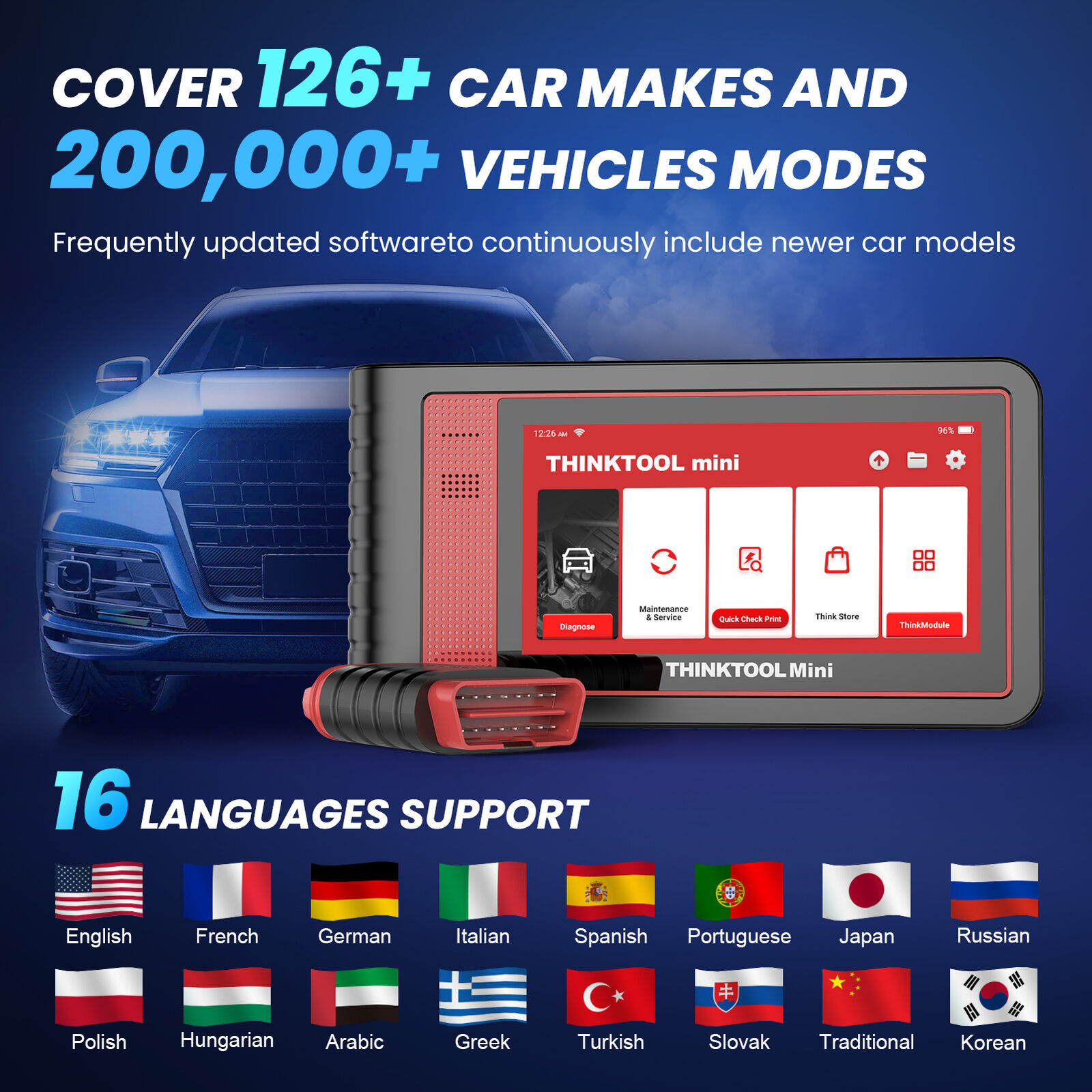 Thinktool Mini2 Professional Car Scanner Diagnostic Tool Full System Scanner