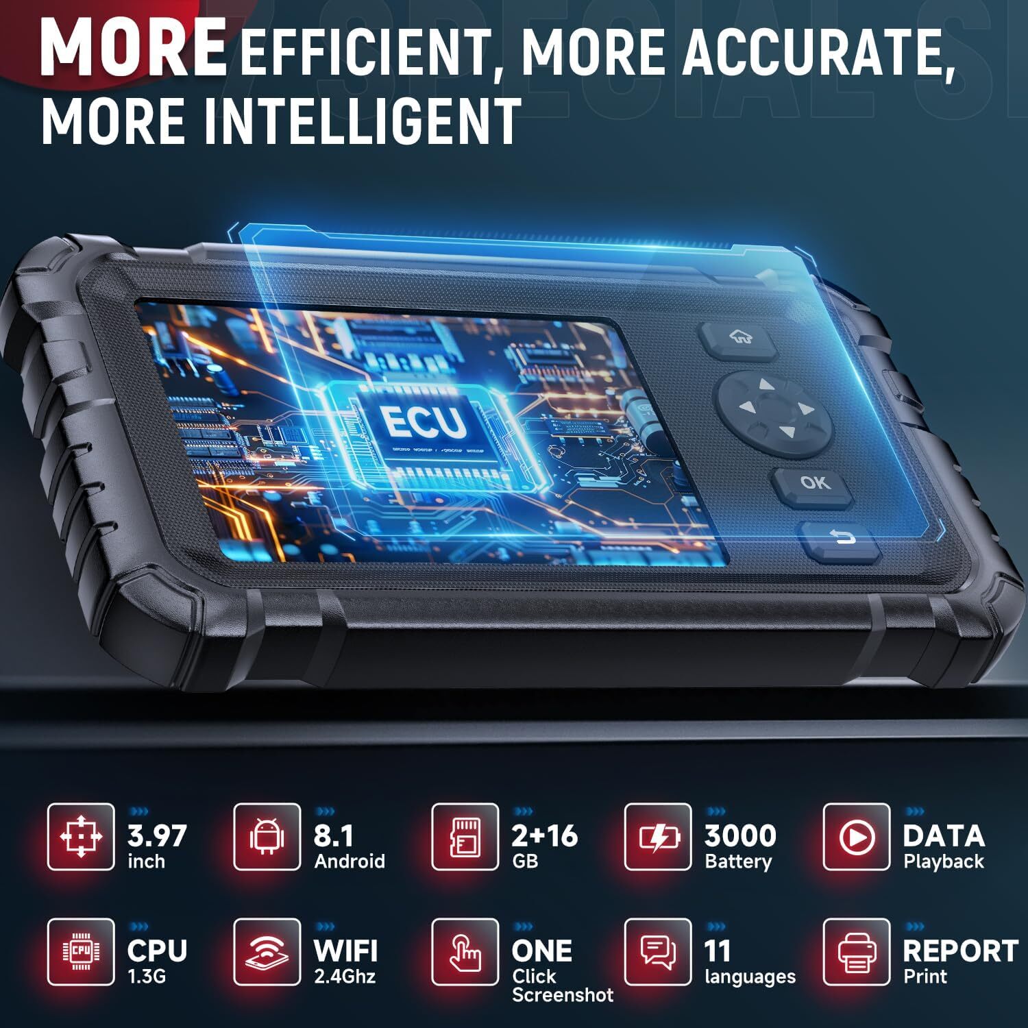2025 LAUNCH CRP129 HD Elite Heavy Duty Truck Scanner OBD2 Car Diagnostic Tool