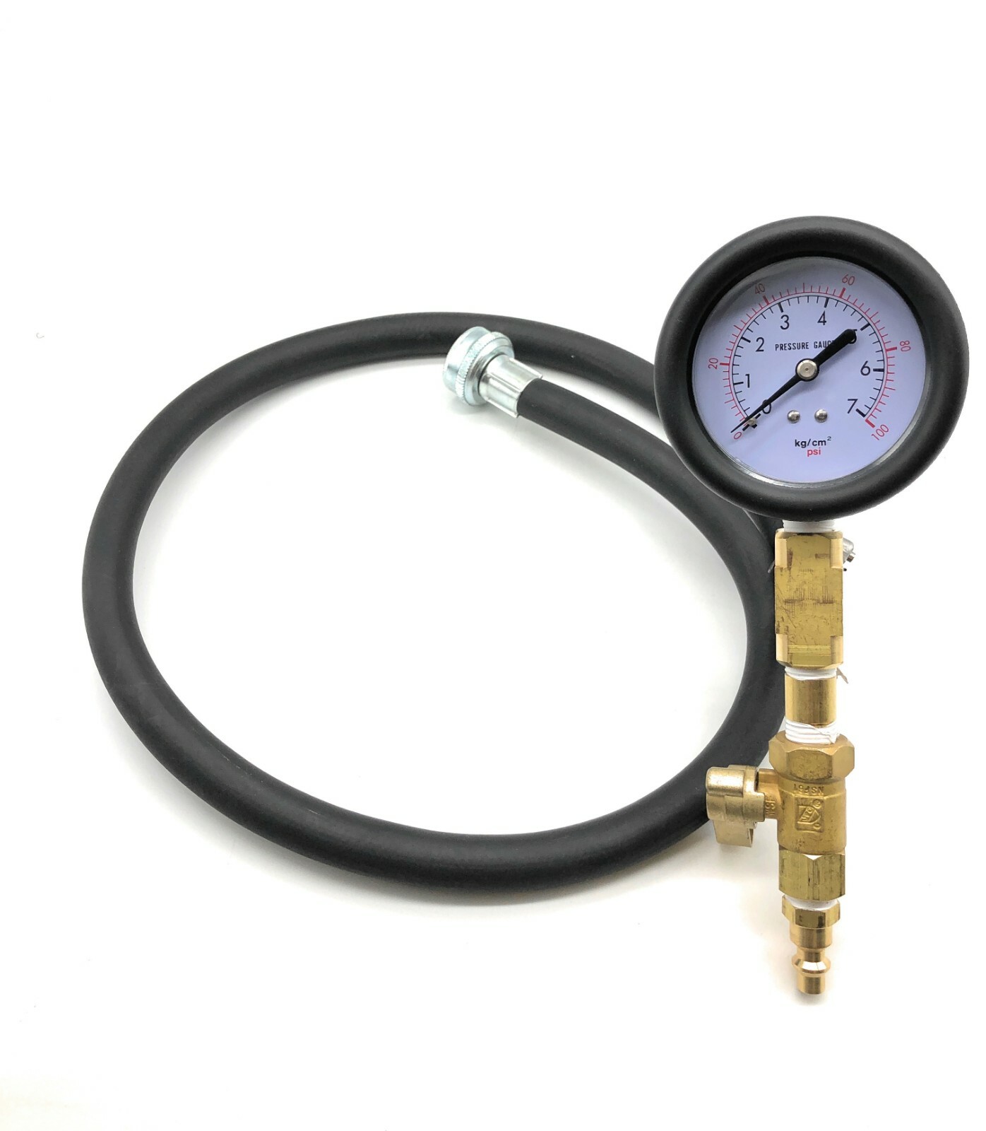 Water Pressure Measuring Test Kit For Plumbing Lines, Boilers, Faucets 0-100 psi