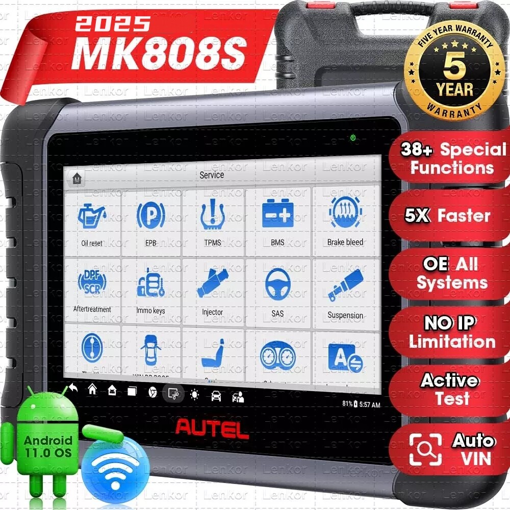 Autel Scanner MaxiCOM MK808S All System Diagnose Tool as MK808BT 28+ Service