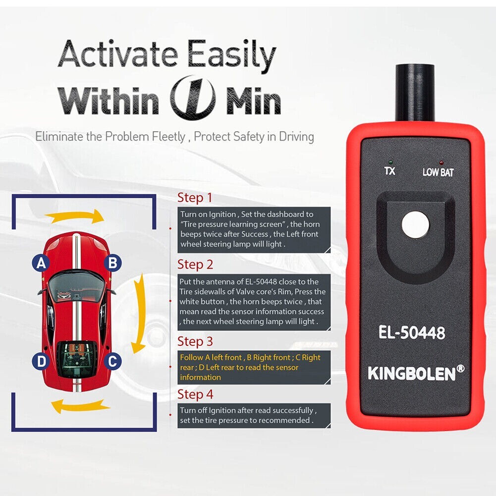 EL-50448 Car Auto Tire Pressure Monitor Sensor TPMS Reset Relearn Tool For GM