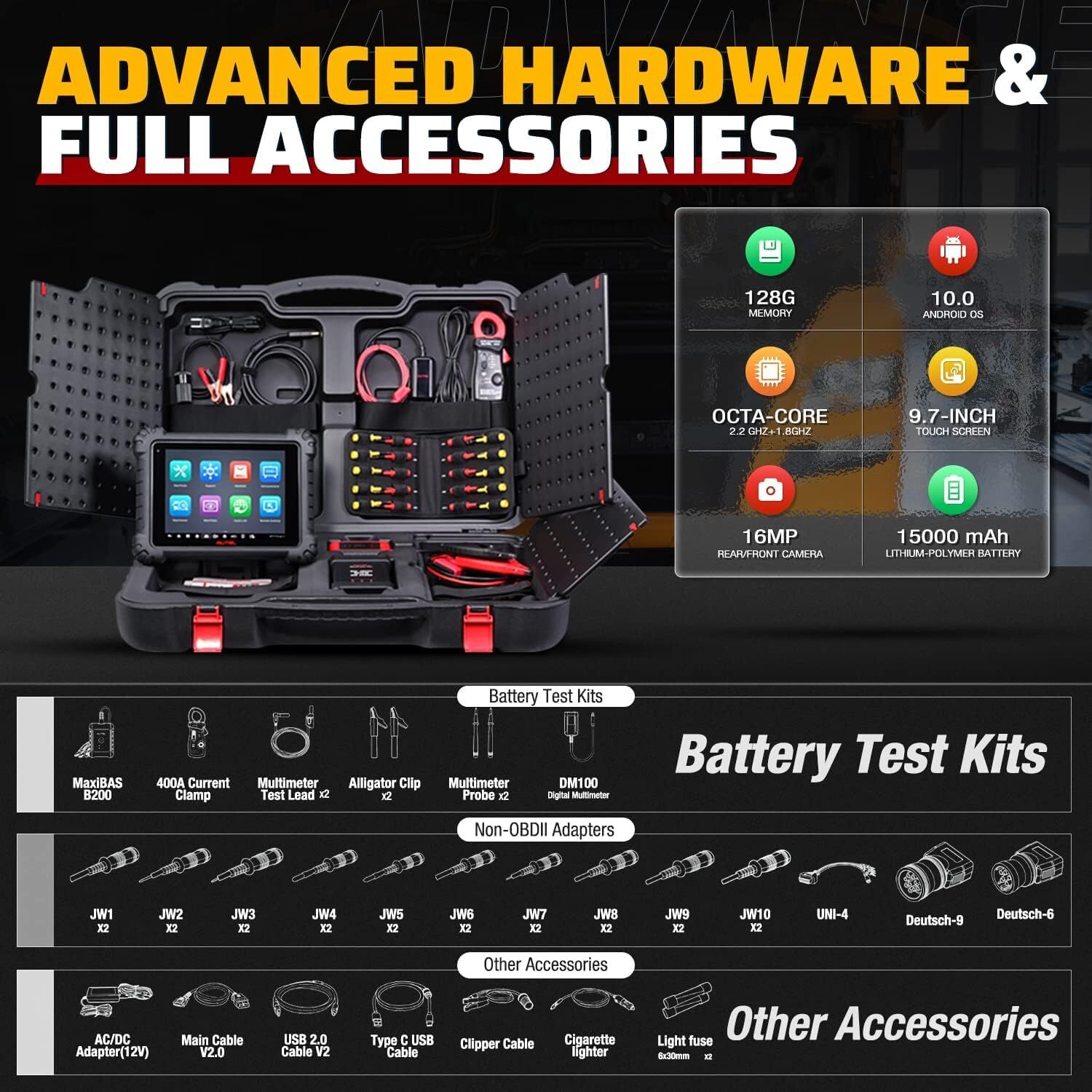 2024 Autel MaxiSYS MS909CV Upgraded MS908CV Heavy Duty Truck Diagnostic Program