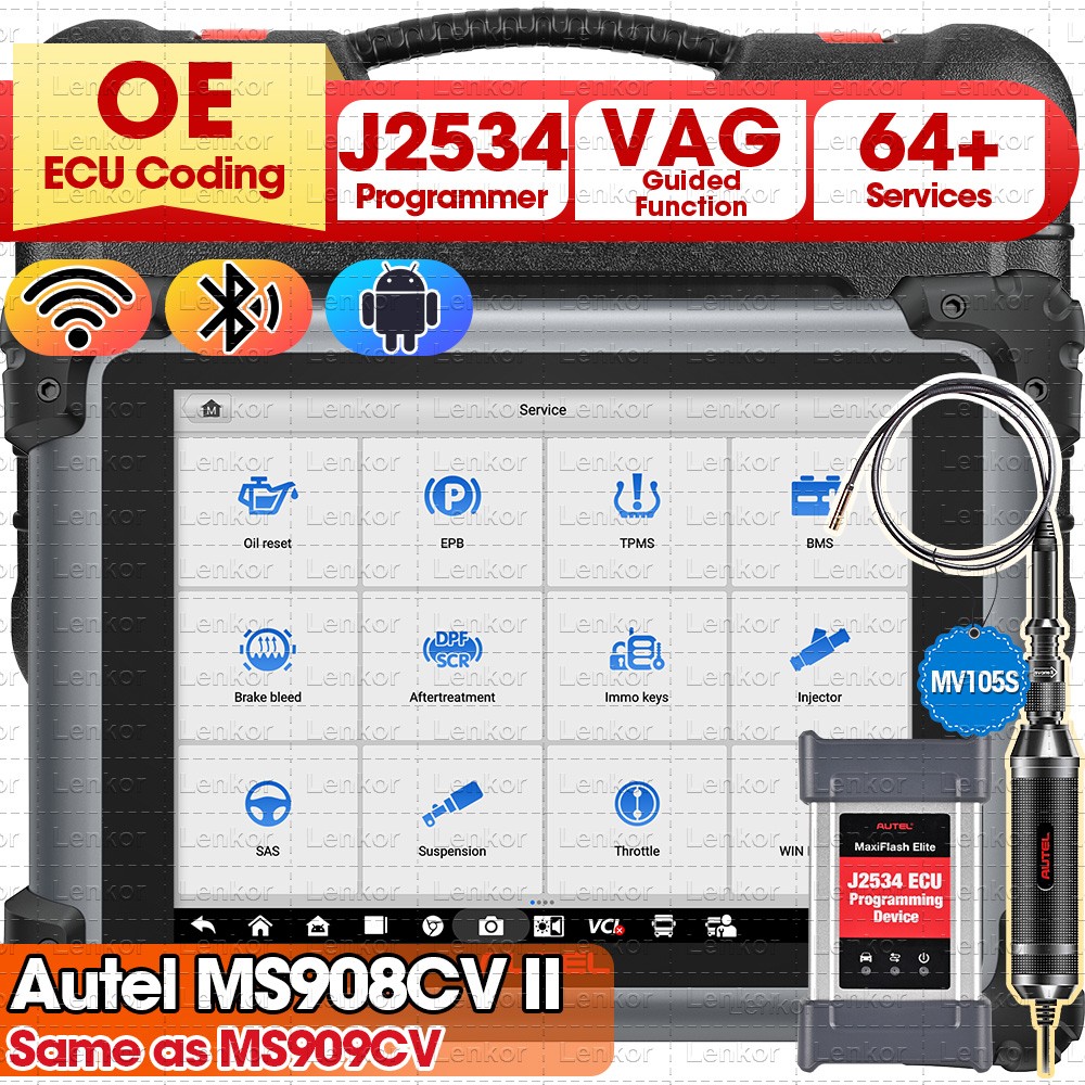 Autel MaxiSys MS908CV II 2026 Heavy Duty Truck Scanner Diesel Diagnostic Tool