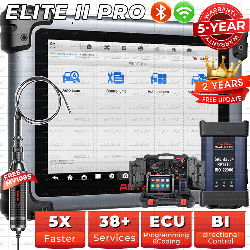Autel MaxiSys Elite II PRO Scanner: 2025 Version 2 YEAR update No IP Limited