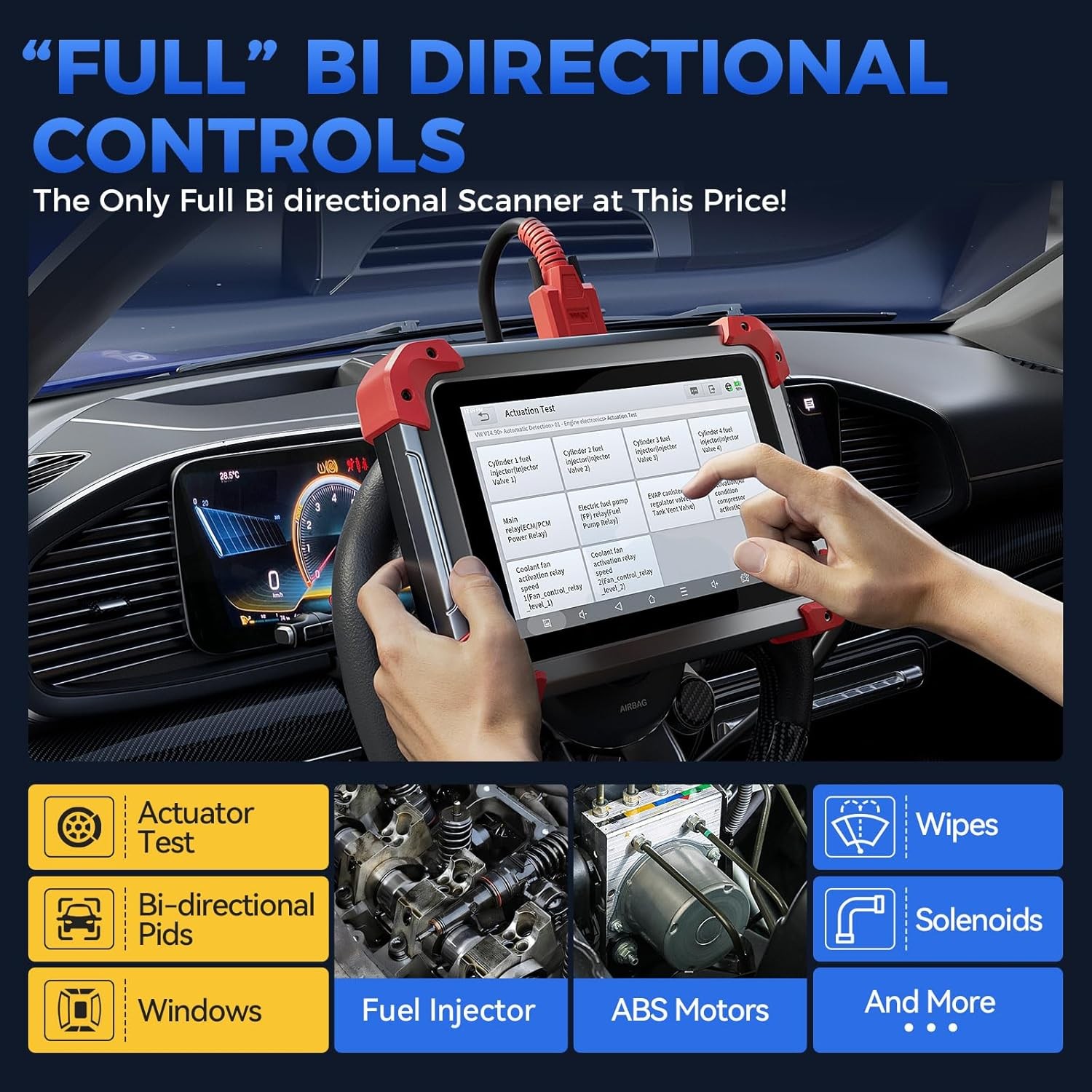 2024 XTOOL D7 V2.0 Full System Bidirectional OBD2 Scanner E.CU Coding CAN FD FCA