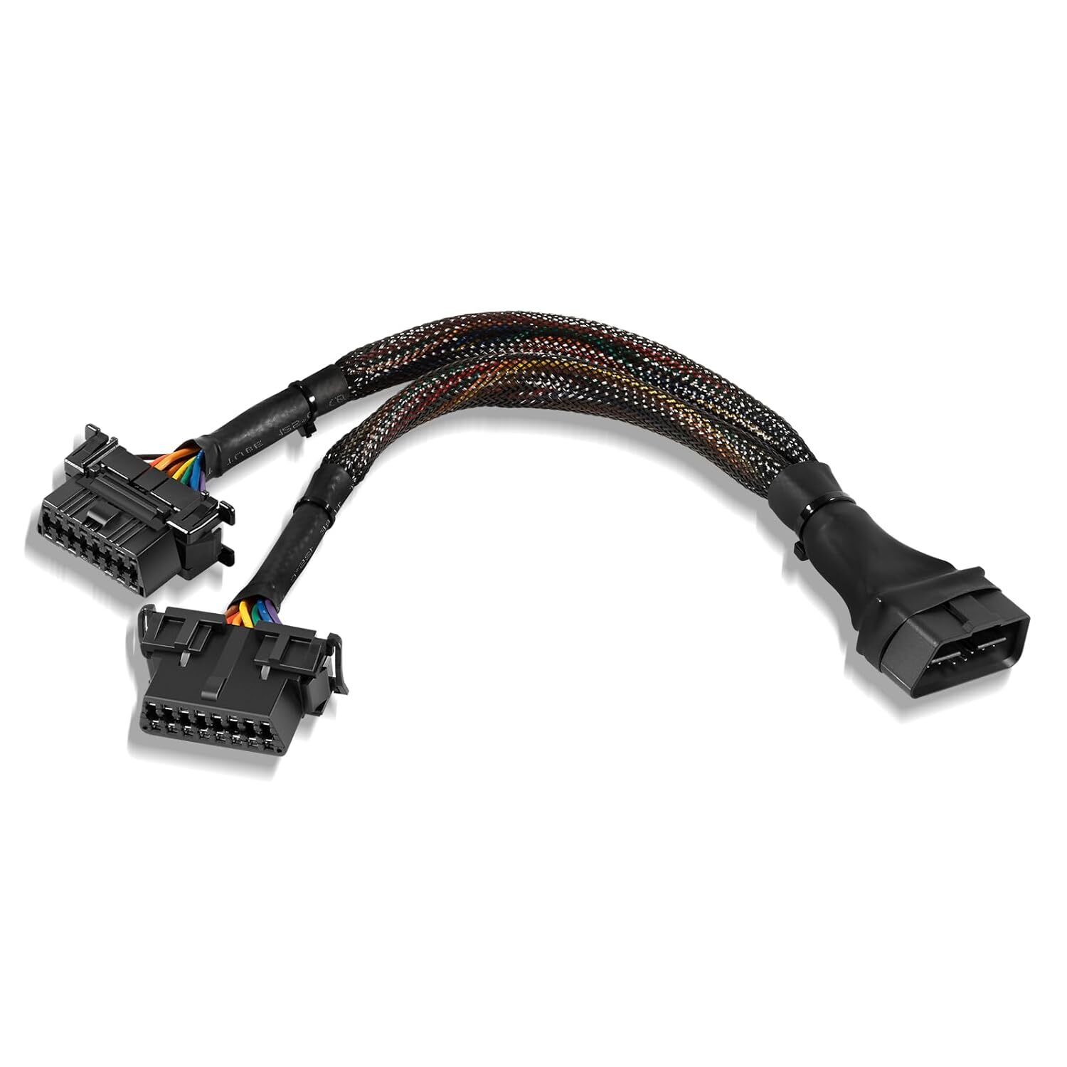 OBD II Port OBD 2 Splitter Extension Cable 1 Male 2 Female Y Cable Adapter 16Pin