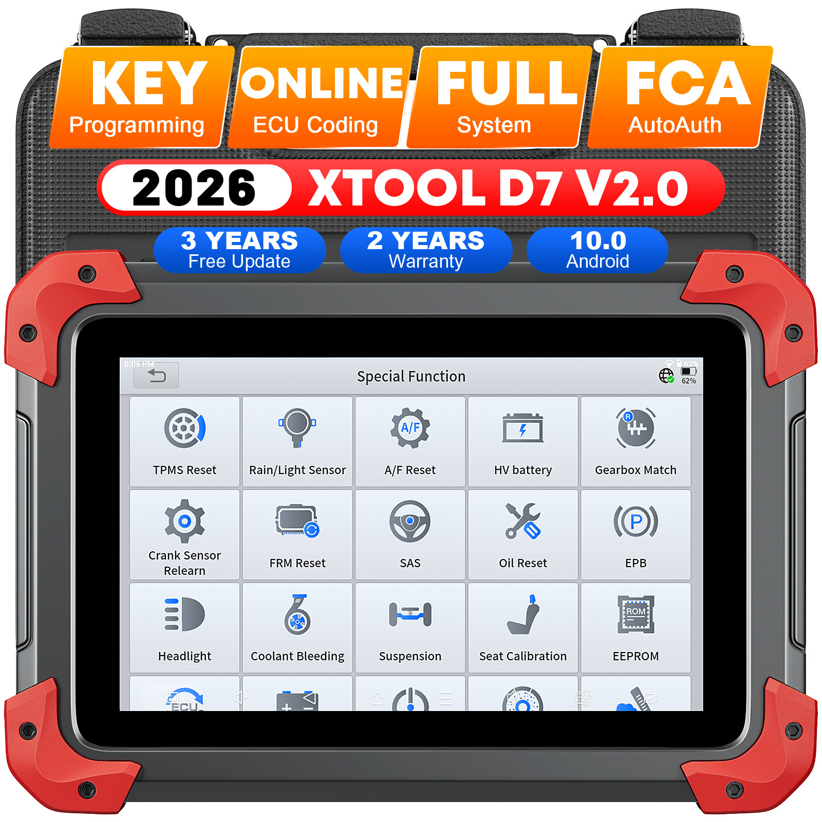 2024 XTOOL D7 OBD2 Diagnostic Full Systems Scanner 36+ Services Active Test