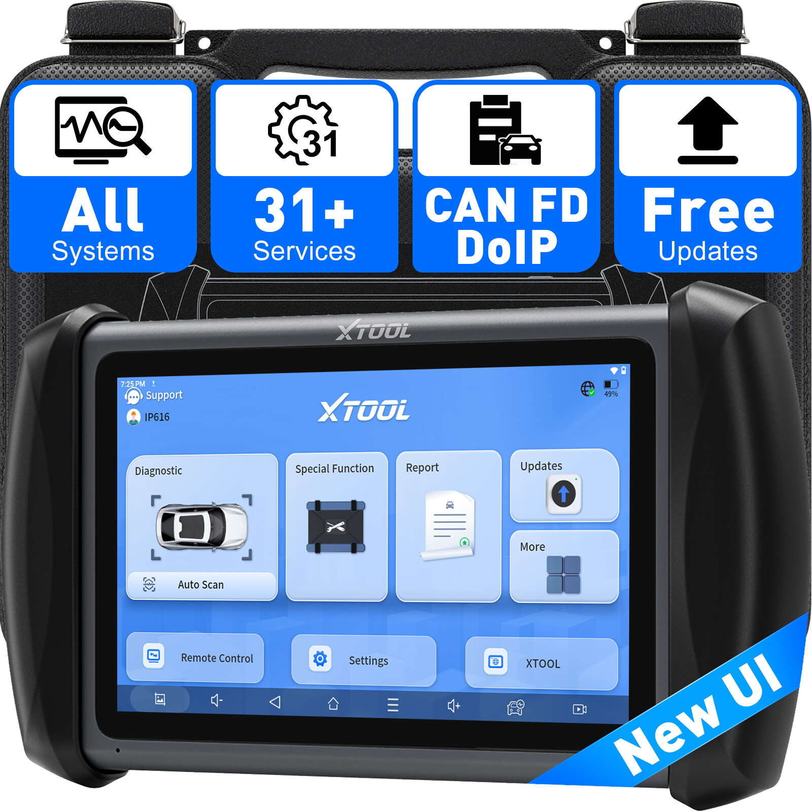 2025 XTOOL IP616 V2.0 OBD2 All System Scanner Diagnostic Tool Key Programmer