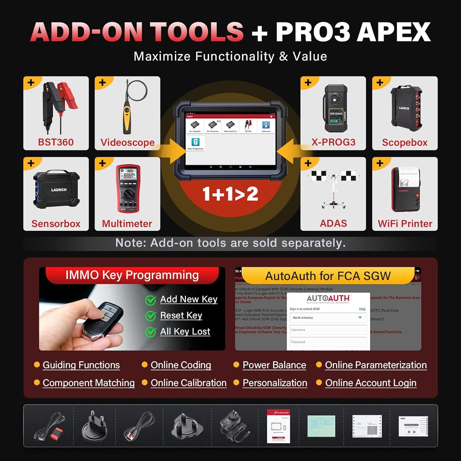 Launch X431 PRO3 APEX Bidirectional Scan Tool Car Diagnostic Scanner Key Coding