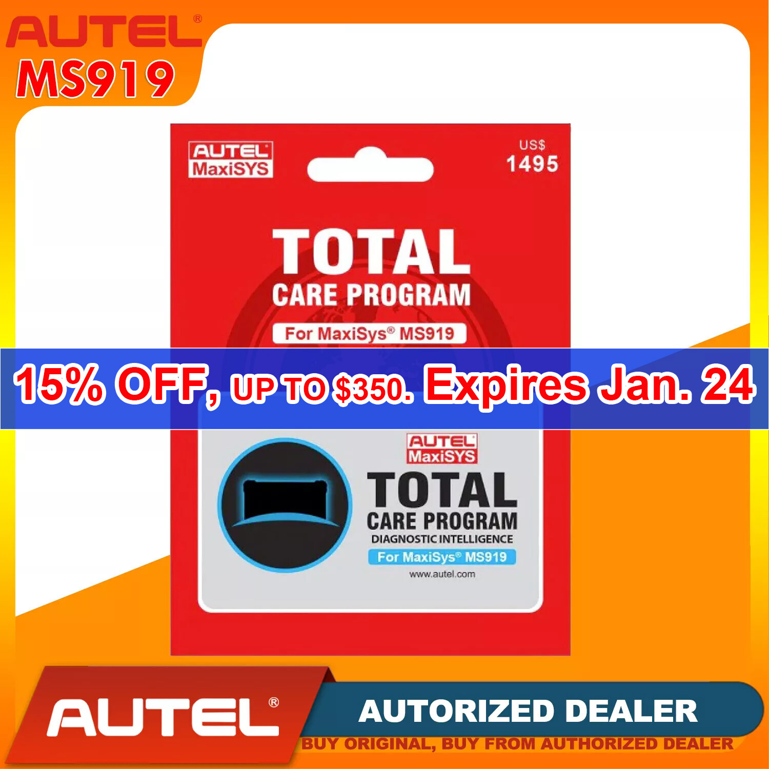 AUTEL MS919 1 YR UPDATE MAXISYS MS919 TOTAL CARE UPDATE 1 YEAR UPDATE SERVICE