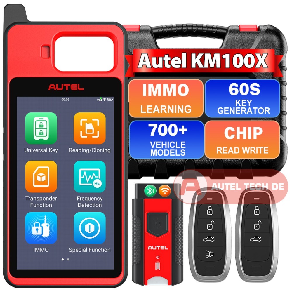 Autel KM100 Key Fob Programming Tool 2026 Model Lifetime Free Update IMMO Kit