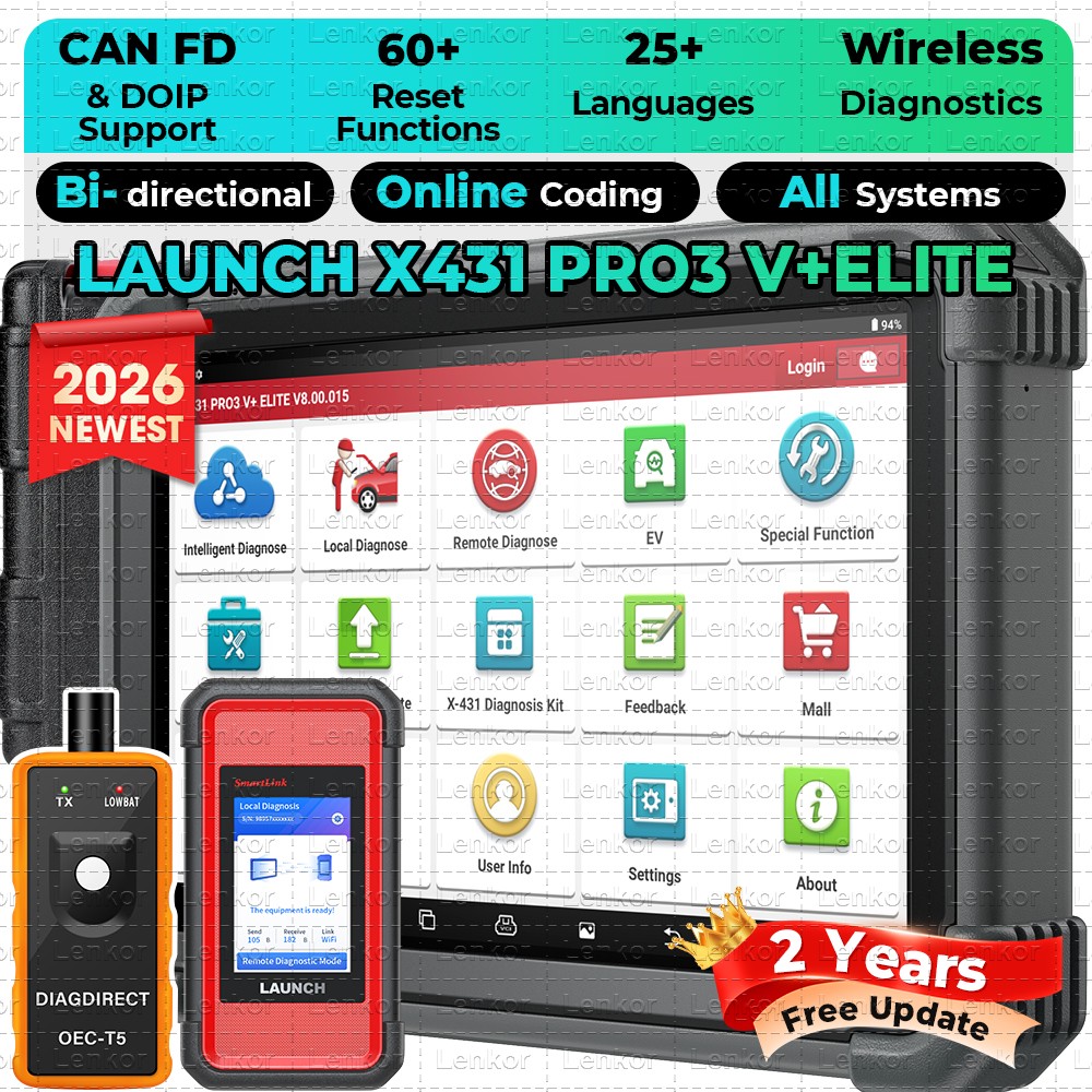 2025 LAUNCH X431 PRO3S V+ ELITE Pro 5 Diagnostic Tool J2534 Programming Coding