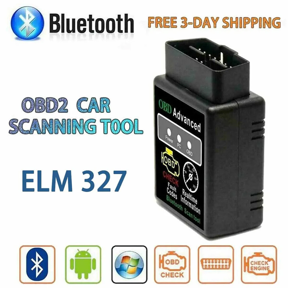 ELM 327 Bluetooth OBD2 Scanner Read Erase Car Fault Code Reader Tool B093Q5S311