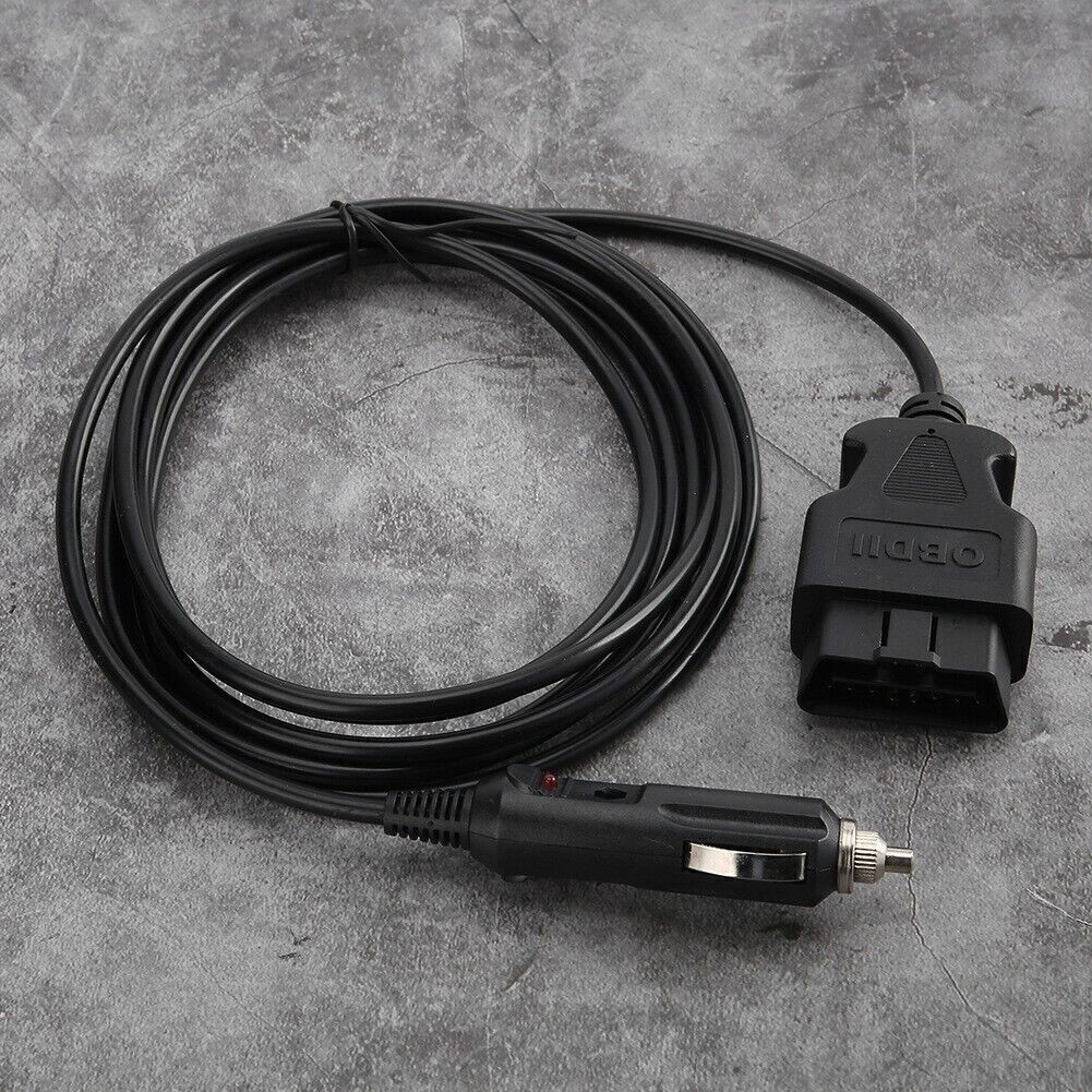 OBD II Vehicle ECU Emergency 12V Power Supply Cable Memory Saver with Clip