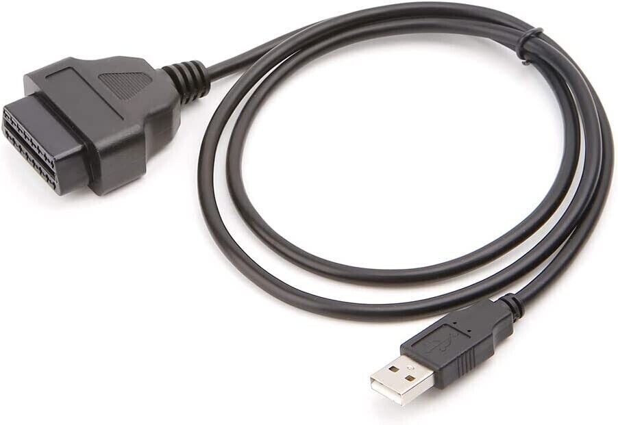 Diagnostic Tools 16 Pin OBD2 To USB Port Charger Adapter Cable Connector Brand.