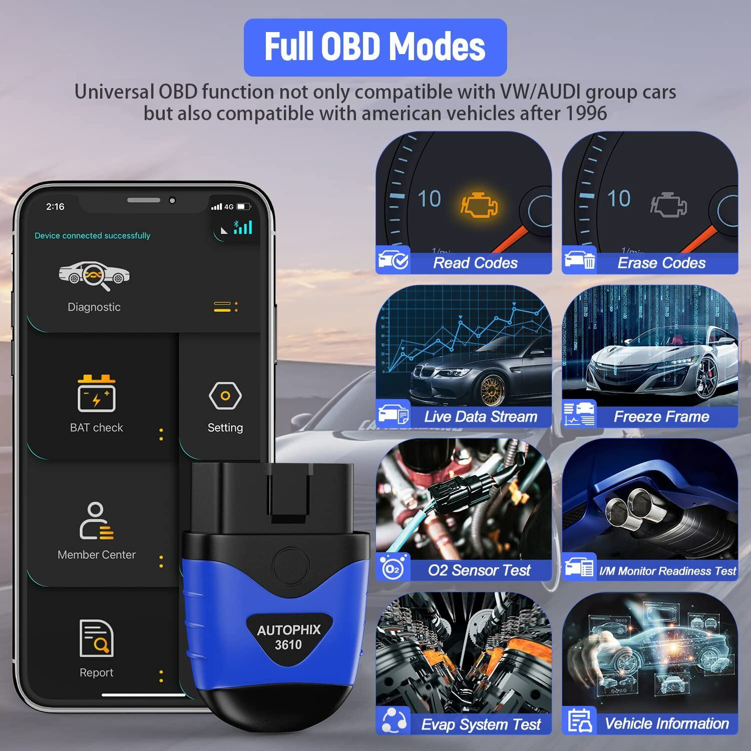 All System OBD2 Scanner Car Automotive Diagnostic Tool For VW Audi Skoda SEAT
