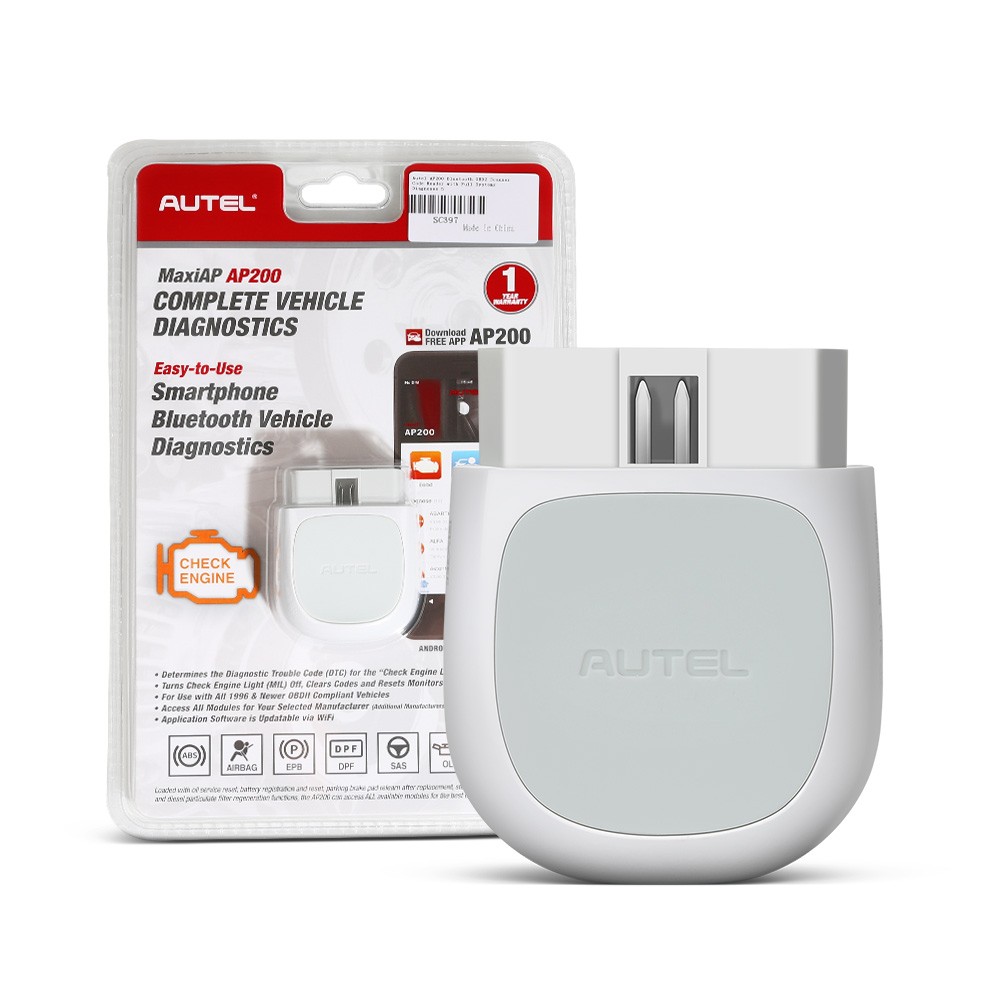 Autel MaxiAP AP200 Bluetooth Tool OBD2 Code Reader with Full System Diagnoses