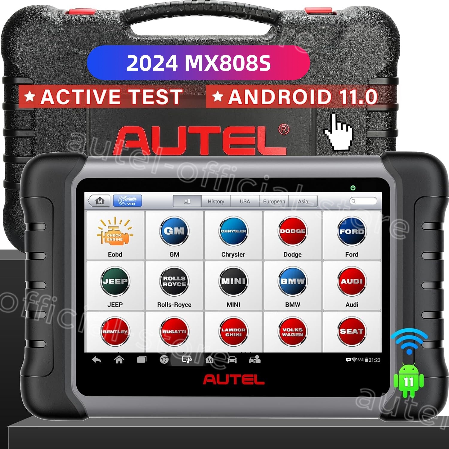 2024 Autel MaxiCOM MK808S MX808S Bidirectional Diagnostic Scan Tool Android 11.0