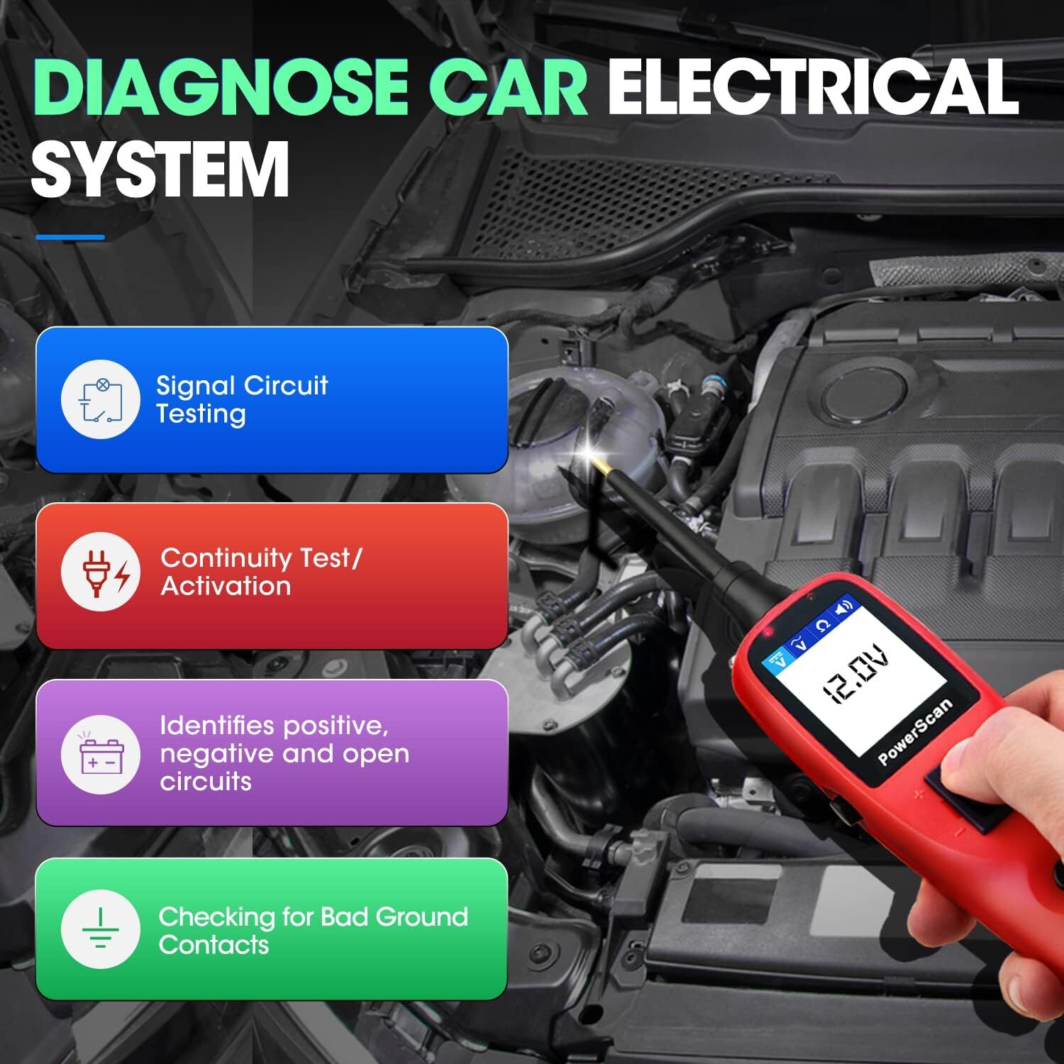 Autel PowerScan PS100 Circuit Tester Electrical Diagnostic Power Probe 12V / 24V