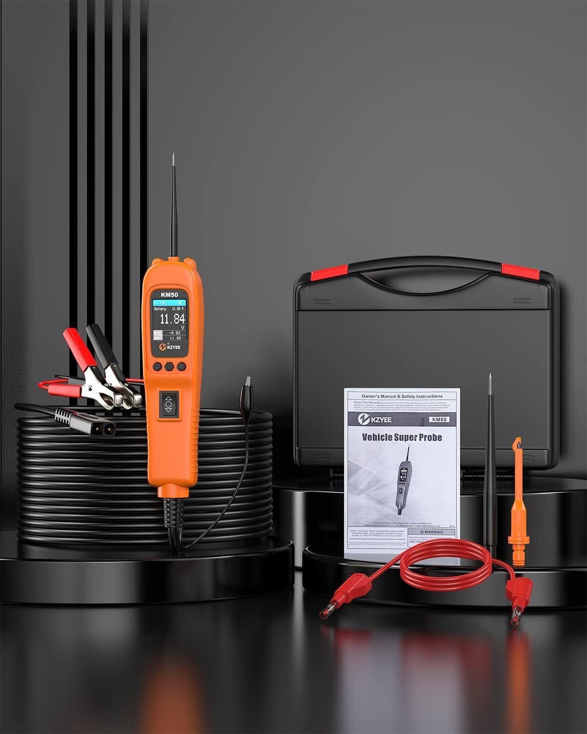 KZYEE KM50 PowerScan Circuit Tester Electrical Probe Diagnostic Power 12V/24V