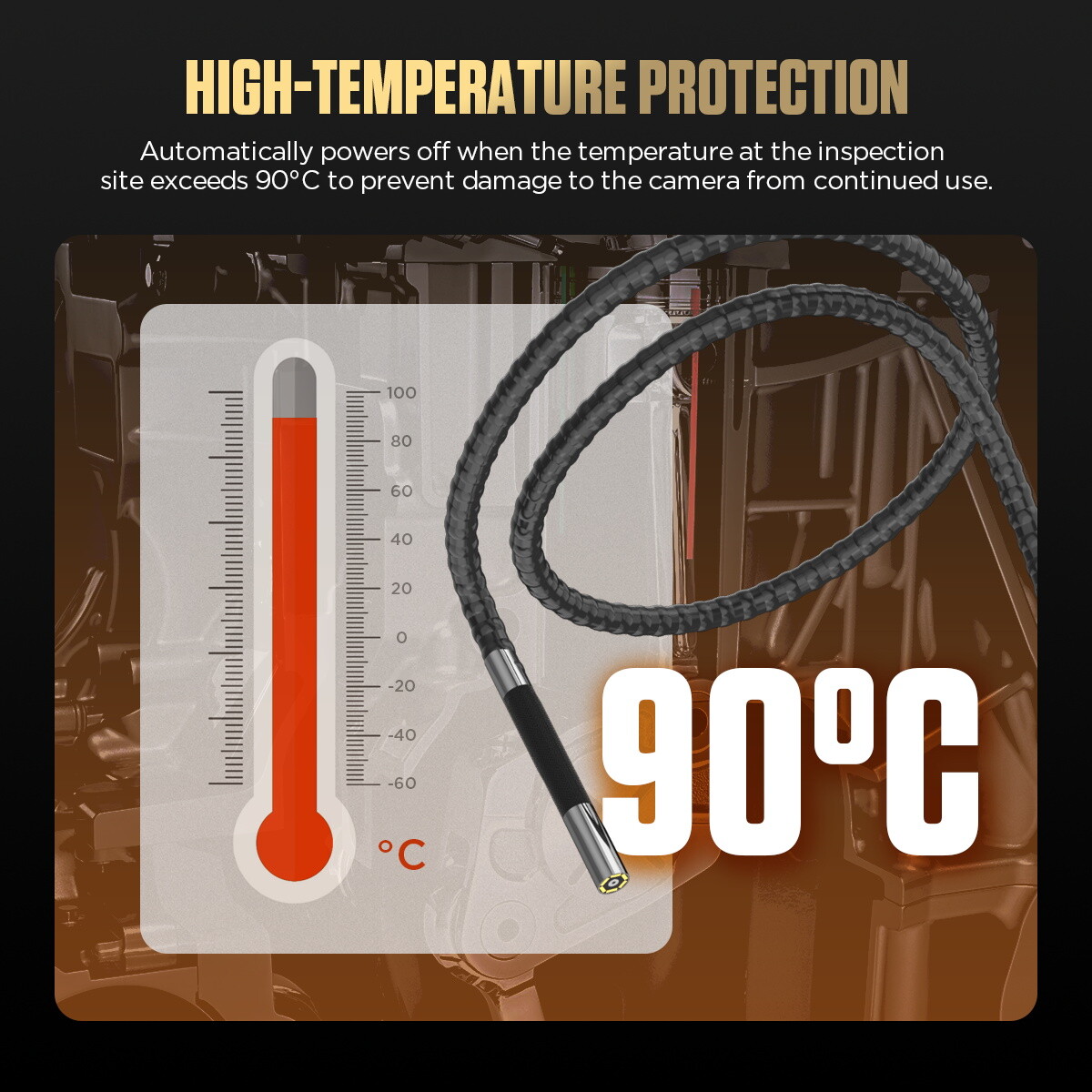 4-Way 360°Articulating Borescope 6.2mm Endoscope Inspection Camera 1080HD IP67