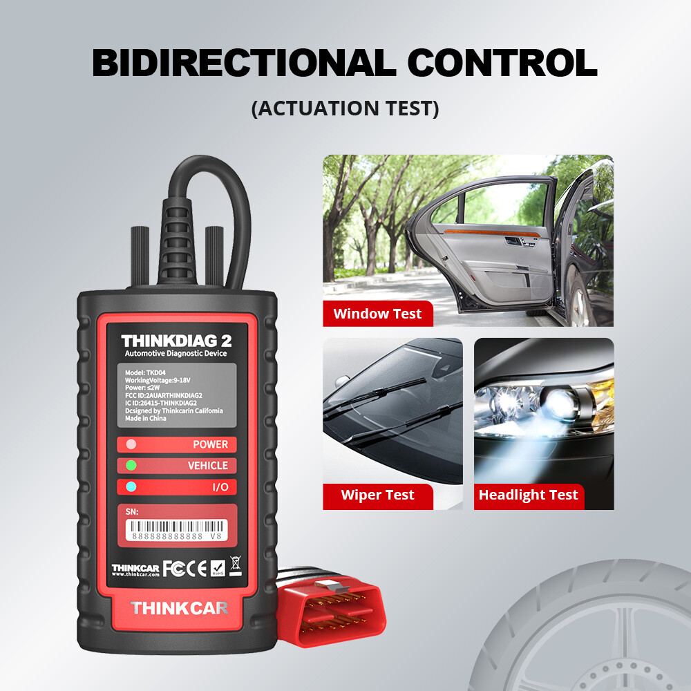 2024 Elite THINKDIAG 2 Bidirectional Car Diagnostic Tool OBD2 Scanner ECU Coding