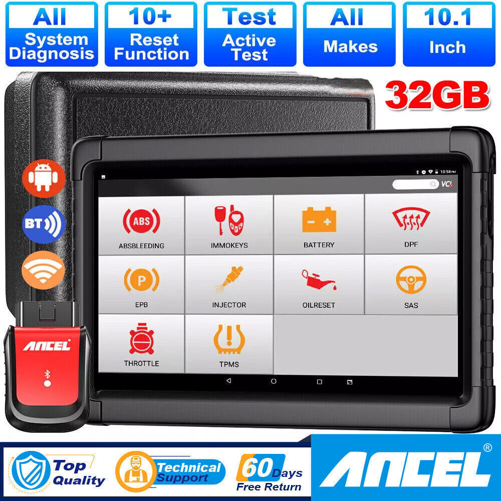 10.1” ANCEL X6 Bluetooth OBD2 Scanner Bidirectional All System Diagnostic Tool