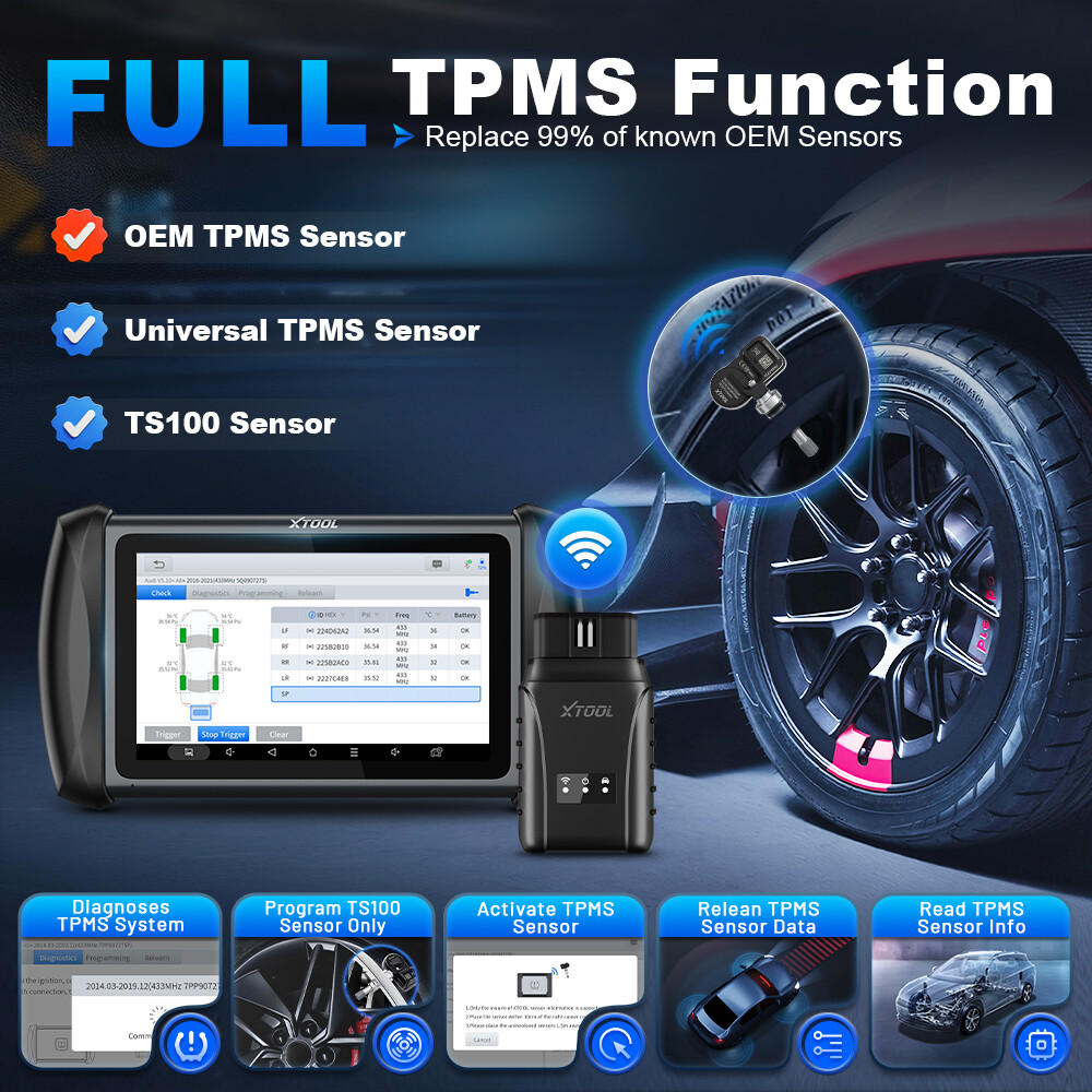 USED XTOOL IP819TP Bidirectional Scan Tool AI Assisted Car Scanner Diagnostic US