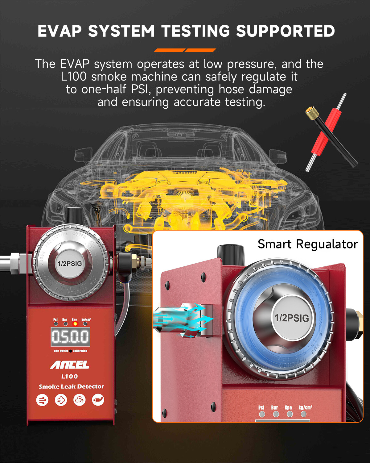 EVAP Vacuum Diesel Fuel Leak Detection Tools Smoke Leak Tester Diagnostic Tool