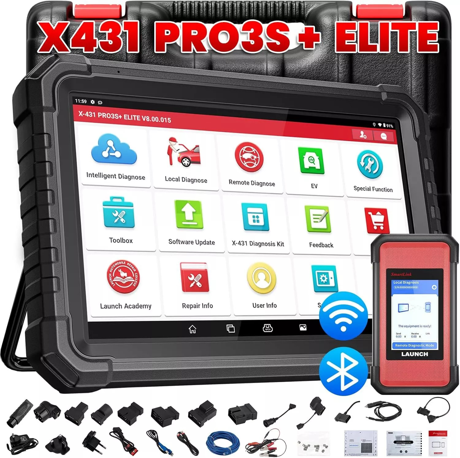 LAUNCH X431 PRO3S+ V 5.0 ELITE PRO5 Car Diagnostic Tool J2534 Programming Coding