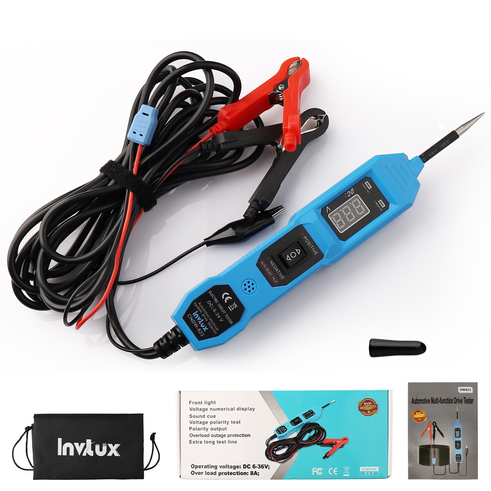 3.5-36V Car Circuit Tester Digital Automotive Power Electrical Probe Test Light