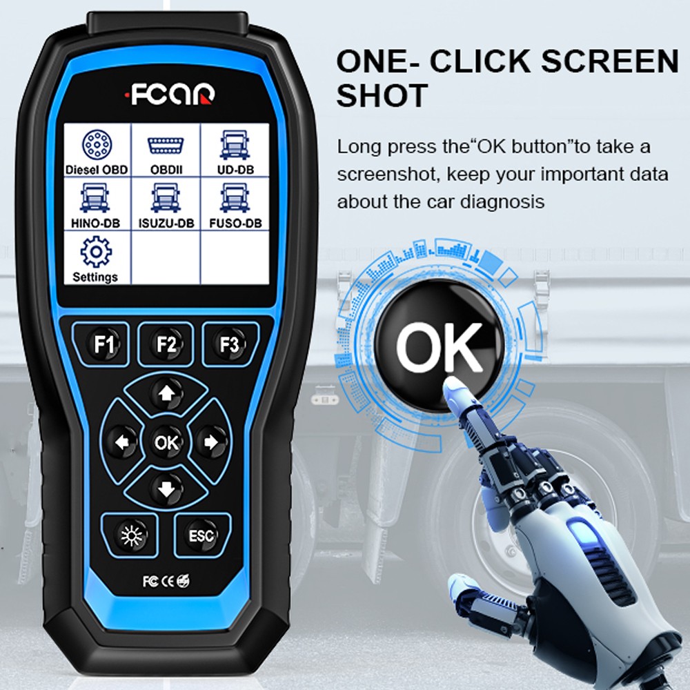 FCAR F506 PRO Heavy Truck Scanner OBD2 Code Reader DPF OIL Reset All Systems