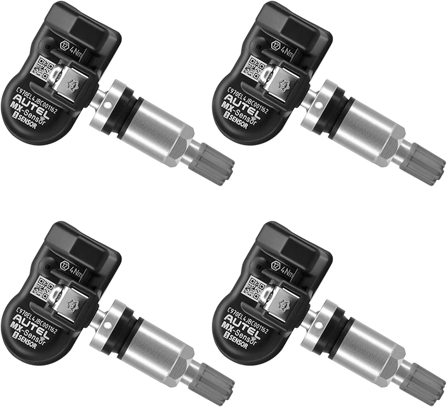 4 PACK Autel TPMS MX-Sensor 315MHz&433MHz 2in1 Auto Tire Pressure Sensor Metal
