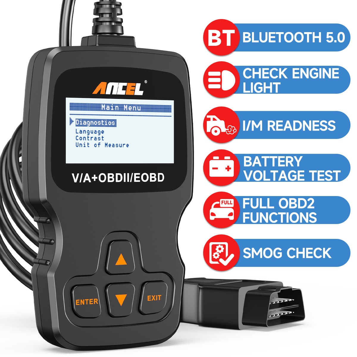 ANCEL AD310 OBD2 Scanner Diagnostic Tool Read Codes Lifetime Free Update For VW