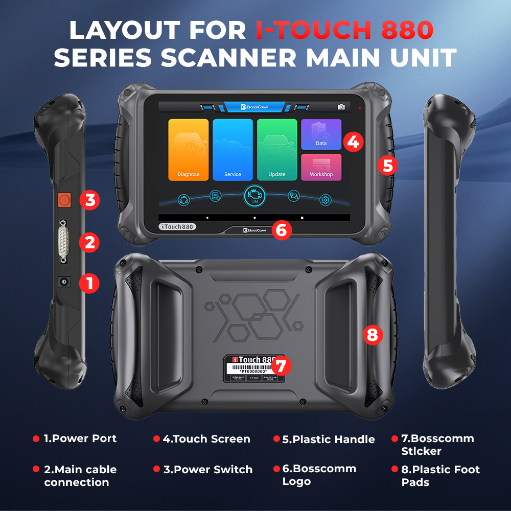 BOSSCOMM iTouch 880 Diagnostic Scanner OBD2 For TOYOTA/BMW/FORD/NISSAN