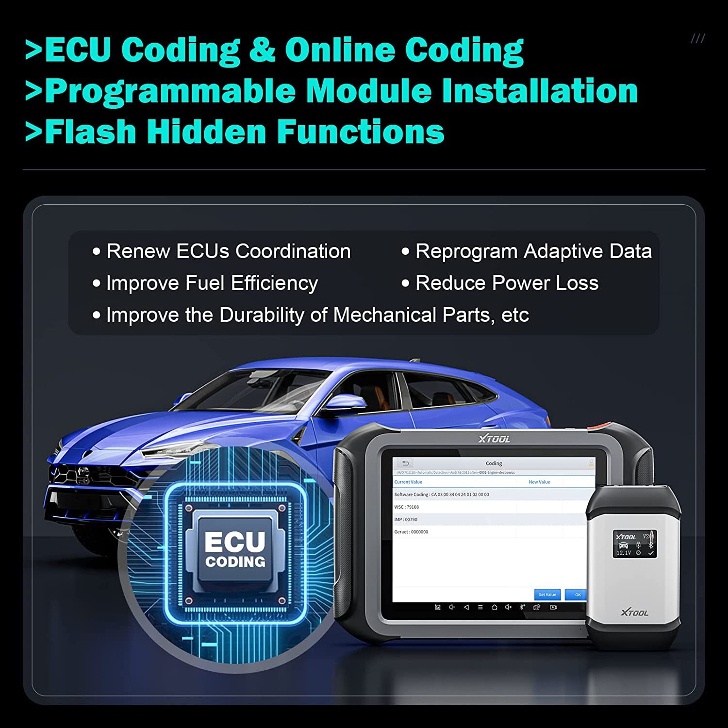 2024 XTOOL D8 BT Full System Bidirectional Diagnostic Scan Tool Coding Scanner